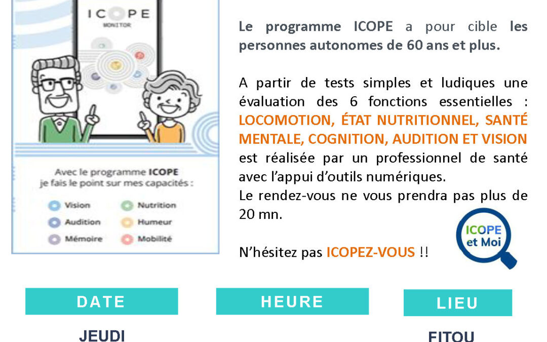 Journée d’évaluation ICOPE FITOU